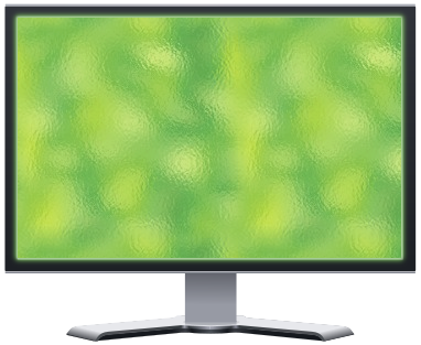 LCD Monitor. green plasma