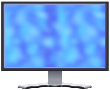 LCD Monitor blue plasma