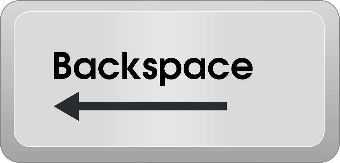 computer key Backspace