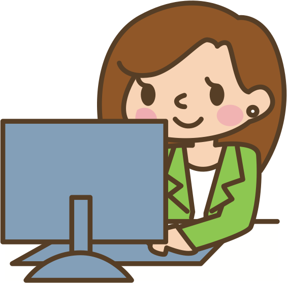 female computer user