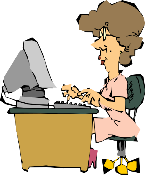 woman using a computer 1
