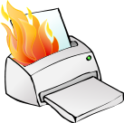 printer on fire