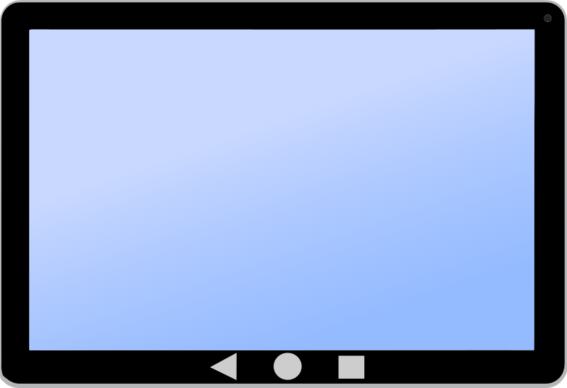 tablet blank wide blue