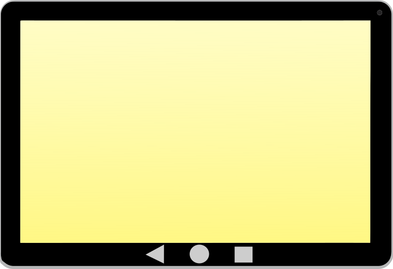 tablet blank wide yellow