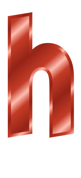 red metal letter h - /signs_symbol/alphabets_numbers/red_metal/red ...