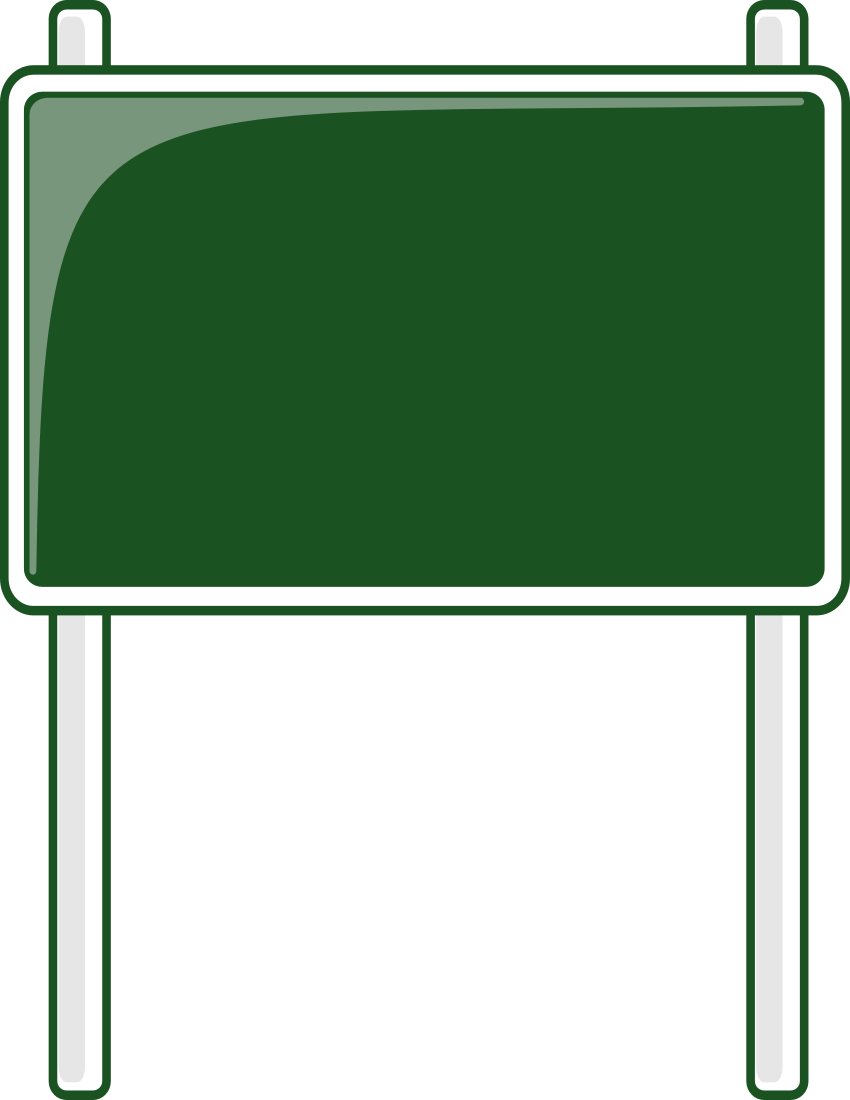road sign green - /blanks/road_signs/highway_signs/road ...