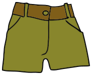 shorts w belt khaki