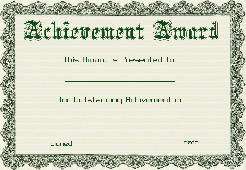 achievement award