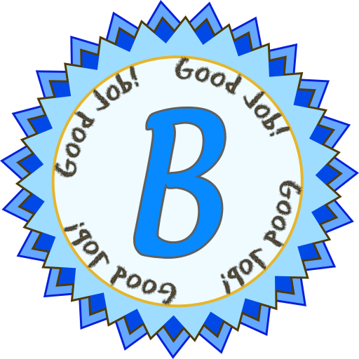 award medal B blue