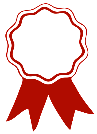 award ribbon red