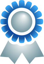 award badge blue
