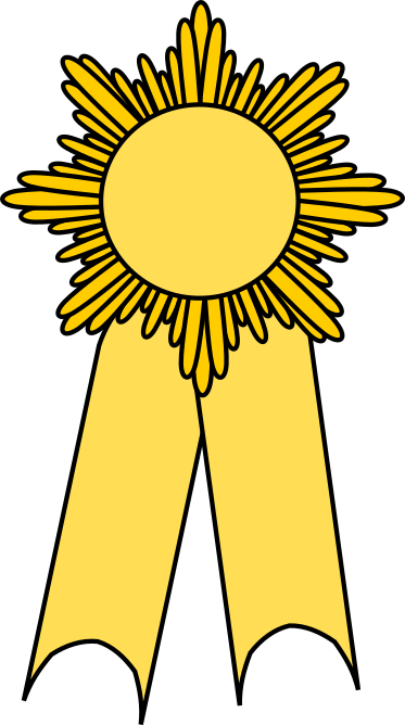 prize ribbon gold