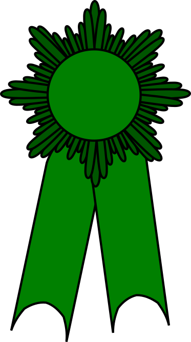 prize ribbon green