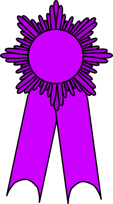prize ribbon purple