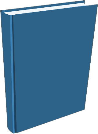 book standing blue 2