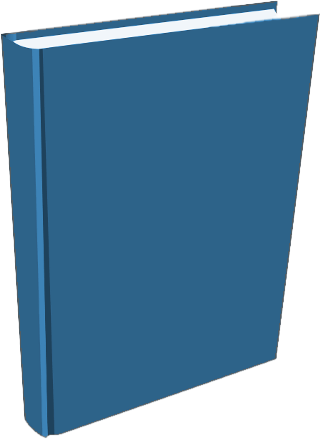 book standing blue T 2