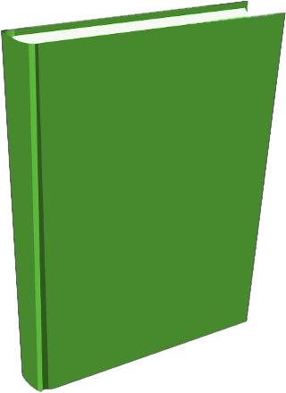book standing green 2