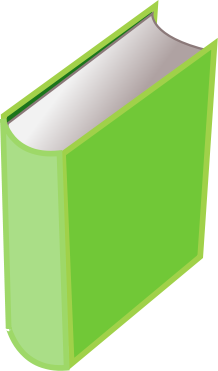 bright book standing green