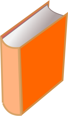 bright book standing orange