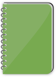 Spiral bound book green
