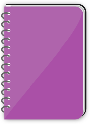 Spiral bound book purple