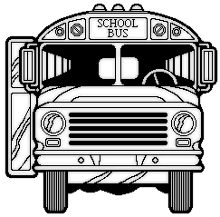 school bus BW