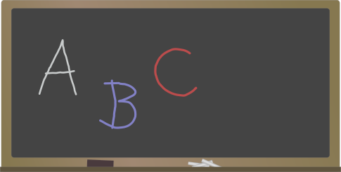blackboard w letters