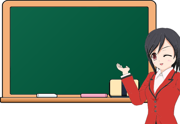 chalkboard anime girl