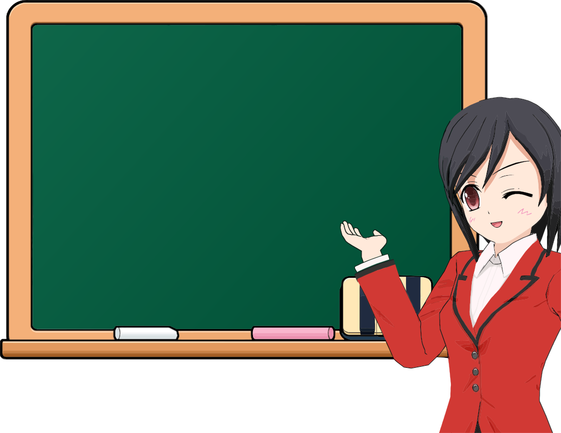 chalkboard anime girl page