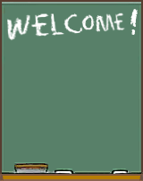 welcome chalkboard