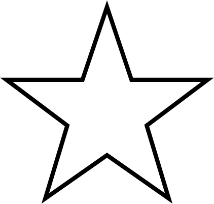 golden five pointed star