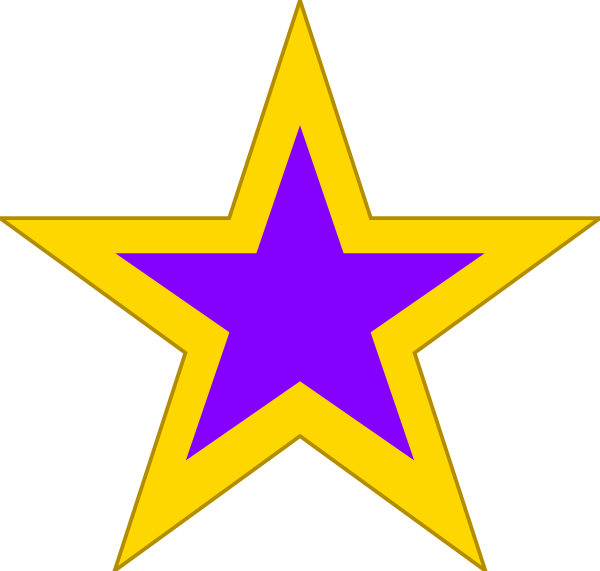 gold purple star