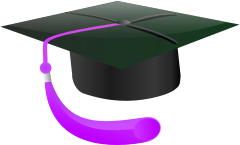 graduation cap purple tassle
