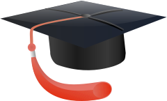 graduation cap red tassle