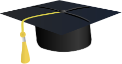 graduation cap short tassle gold