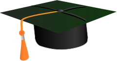 graduation cap short tassle orange