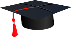 graduation cap short tassle red