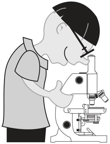 boy w microscope