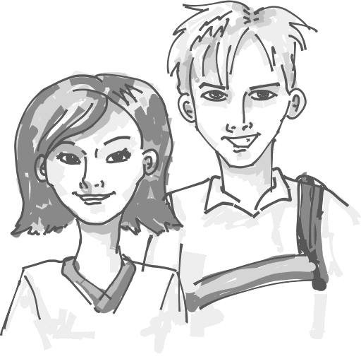 students sketched