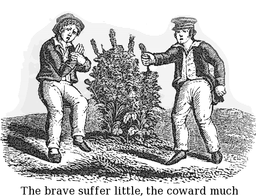 the brave suffer little the coward much