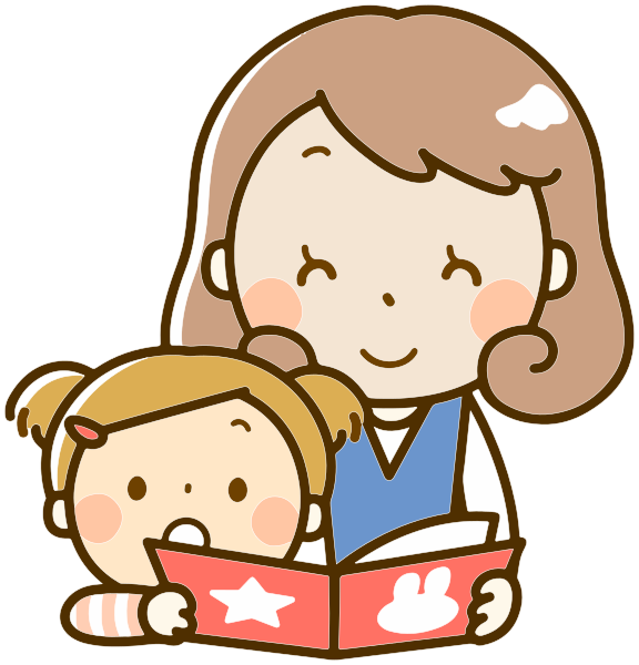 daughter reads to mother