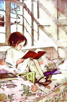 girl reading by window