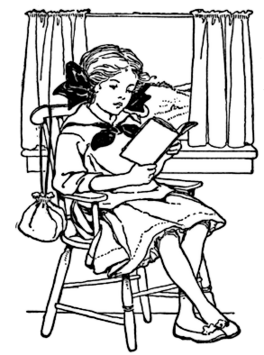 reading by window