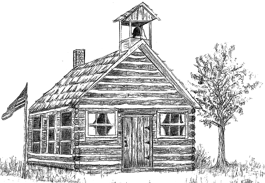 schoolhouse log cabin