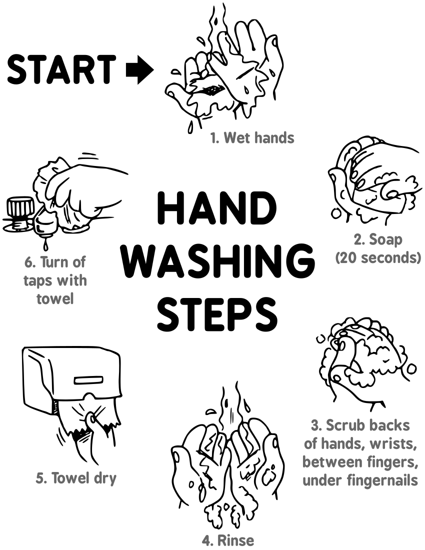 Seven Steps Of Hand Washing PNG Images With Transparent Background | Free  Download On Lovepik