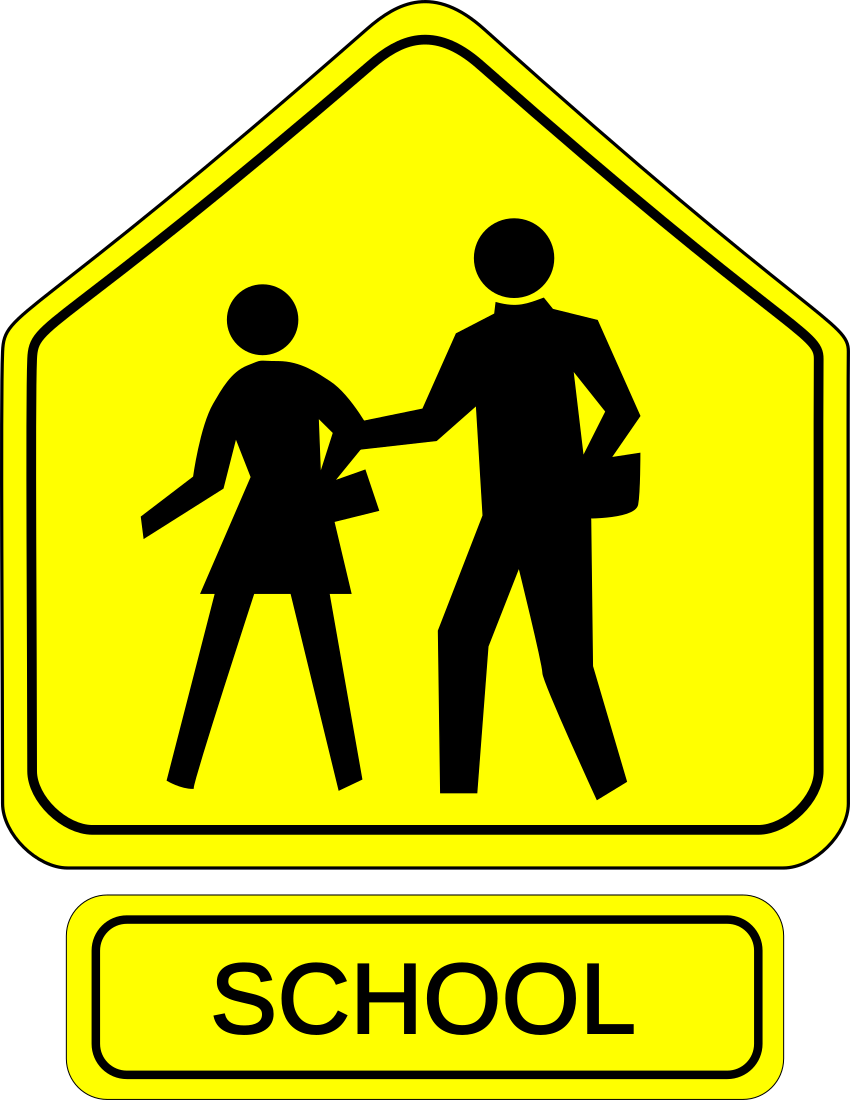 school crossing sign large
