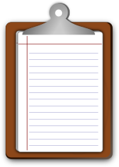 clipboard with lined paper