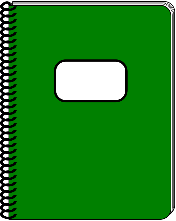 spiral notebook green
