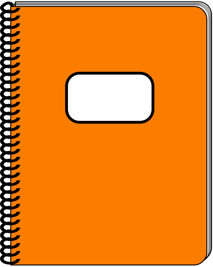 spiral notebook orange
