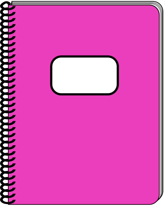 spiral notebook pink
